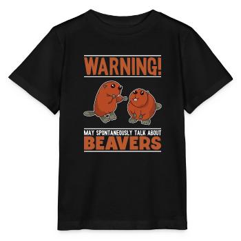 Kann spontan über Beavers North sprechen - Stanley/Stella Kinder T-Shirt MINI CREATOR  - Schwarz - Vorne - Mikhail (115cm)