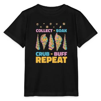 Sammeln Soak Crub Repeat Bivalvia Seashell - Stanley/Stella Kinder T-Shirt MINI CREATOR  - Schwarz - Vorne - Mikhail (115cm)