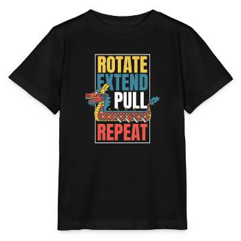 Drehen Verlängern Ziehen Wiederholen Paddler Drummer Team - Stanley/Stella Kinder T-Shirt MINI CREATOR  - Schwarz - Vorne - Mikhail (115cm)