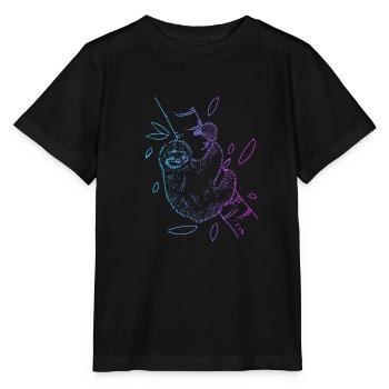 Brown-Throated Pilosa Folivora Lover Sloth - Stanley/Stella MINI CREATOR Kids’ T-Shirt - black - Front - Mikhail (115cm)