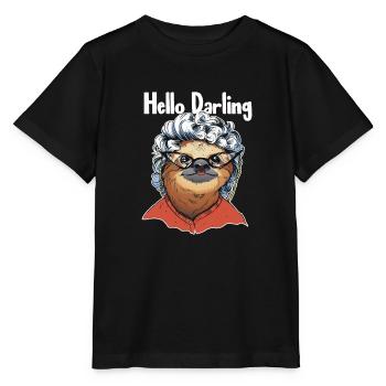 Bonjour Darling Folivora Pilosa à gorge brune - T-shirt bio MINI CREATOR Stanley/Stella Enfant - noir - Devant - Mikhail (115cm)
