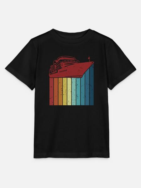 Retro Kreuzfahrtschiff Passagierschiff Passagiere - Stanley/Stella Kinder T-Shirt MINI CREATOR  - Schwarz