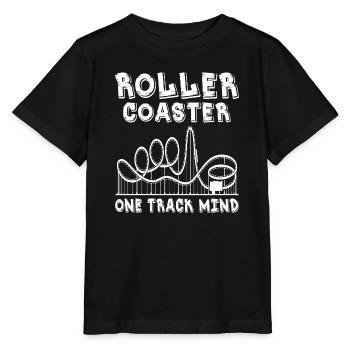 Roller Coaster One Track Mind - Stanley/Stella MINI CREATOR Kids’ T-Shirt - black - Front - Mikhail (115cm)