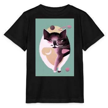 Astral Feline - Stanley/Stella MINI CREATOR Kids’ T-Shirt - black - Front - Mikhail (115cm)
