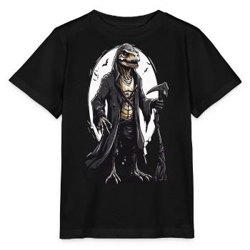 Echsen Magier Grim Reaper Halloween Design - Stanley/Stella Kinder T-Shirt MINI CREATOR  - Schwarz - Vorne - Mikhail (115cm)