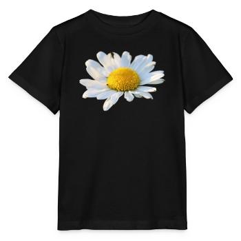 Margeriten Margerite weiße Blume Gänseblume - Stanley/Stella Kinder T-Shirt MINI CREATOR  - Schwarz - Vorne - Mikhail (115cm)