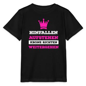 Tomber debout Debout la couronne - T-shirt bio MINI CREATOR Stanley/Stella Enfant - noir - Devant - Mikhail (115cm)