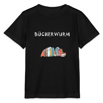 Buch Buch Bücher Bücher lesen Bücherwurm Buch - Stanley/Stella Kinder T-Shirt MINI CREATOR  - Schwarz - Vorne - Mikhail (115cm)