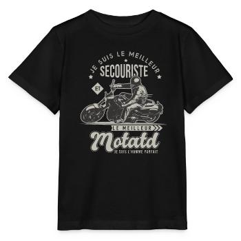 Motard le meilleur secouriste cadeau cool - T-shirt bio MINI CREATOR Stanley/Stella Enfant - noir - Devant - Mikhail (115cm)