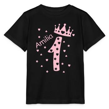 Premier anniversaire d’Amilia - T-shirt bio MINI CREATOR Stanley/Stella Enfant - noir - Devant - Mikhail (115cm)