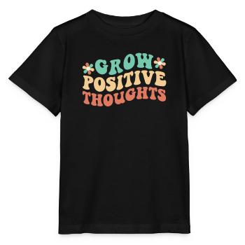 Grow Positive Thoughts - Stanley/Stella MINI CREATOR Kids’ T-Shirt - black - Front - Mikhail (115cm)