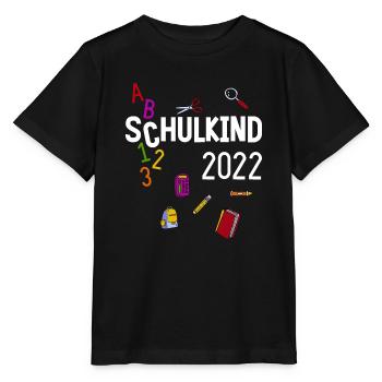 Schulkind 2022 Einschulung T-Shirt Geschenk - Stanley/Stella Kinder T-Shirt MINI CREATOR  - Schwarz - Vorne - Mikhail (115cm)