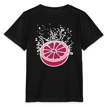 Juicy, orange acidulé / orange juteuse (3c) - T-shirt bio MINI CREATOR Stanley/Stella Enfant - noir - Devant - Mikhail (115cm)