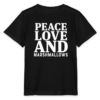 Peace Love And Marshmallows - Stanley/Stella MINI CREATOR Kids’ T-Shirt - black - Front - Mikhail (115cm)