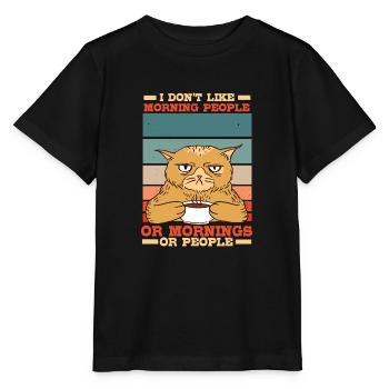 Lustiges Katzen T-Shirt Geschenk Katze - Stanley/Stella Kinder T-Shirt MINI CREATOR  - Schwarz - Vorne - Mikhail (115cm)
