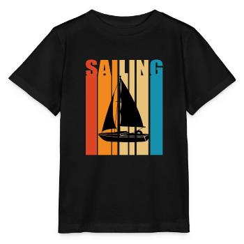 Sailboat - Stanley/Stella MINI CREATOR Kids’ T-Shirt - black - Front - Mikhail (115cm)