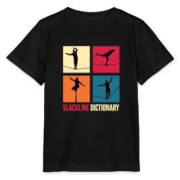 Slackline Lexikon Geschenk - Stanley/Stella Kinder T-Shirt MINI CREATOR  - Schwarz - Vorne - Mikhail (115cm)