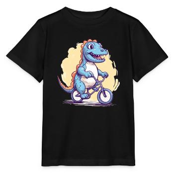 Dinosaure à vélo - T-shirt bio MINI CREATOR Stanley/Stella Enfant - noir - Devant - Mikhail (115cm)