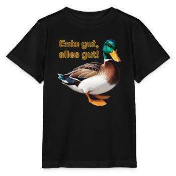Ente gut, alles gut! - Stanley/Stella Kinder T-Shirt MINI CREATOR  - Schwarz - Vorne - Mikhail (115cm)