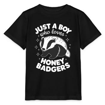 Badger Honey Badger Animal - Stanley/Stella MINI CREATOR Kids’ T-Shirt - black - Front - Mikhail (115cm)