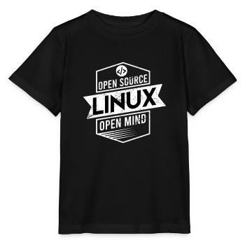 Programmeurs Linux cadeau open source - T-shirt bio MINI CREATOR Stanley/Stella Enfant - noir - Devant - Mikhail (115cm)