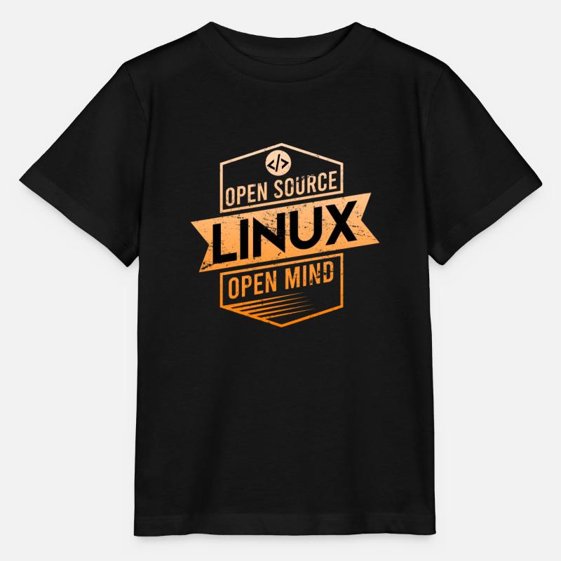 Linux Open Source Open Mind Betriebssystem - Stanley/Stella Kinder T-Shirt MINI CREATOR  - Schwarz