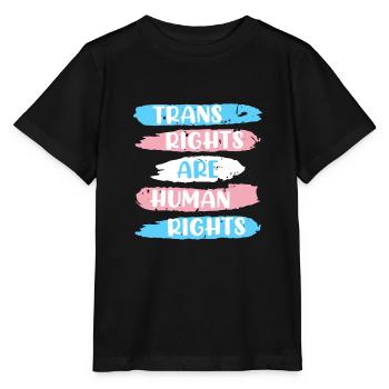 Transights are Human Rights Transgender - T-shirt bio MINI CREATOR Stanley/Stella Enfant - noir - Devant - Mikhail (115cm)