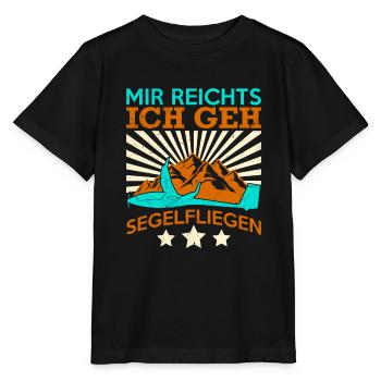 Segelflieger Spruch ich geh Segelfliegen Pilot - Stanley/Stella Kinder T-Shirt MINI CREATOR  - Schwarz - Vorne - Mikhail (115cm)