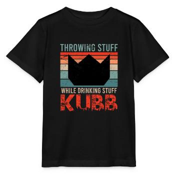 Viking Chess Saying Throwing Stuff Drinking - Stanley/Stella MINI CREATOR Kids’ T-Shirt - black - Front - Mikhail (115cm)