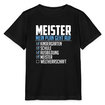 Meister Geschenk Weltherrschaft Plan geht auf - Stanley/Stella Kinder T-Shirt MINI CREATOR  - Schwarz - Vorne - Mikhail (115cm)