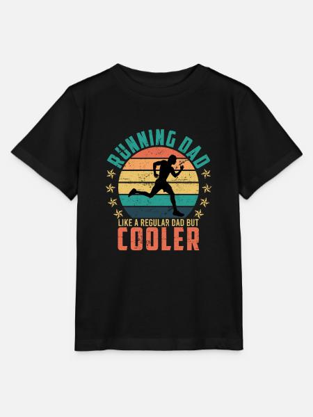 Vatertag Geschenk für Läufer und Jogger Marathon - Stanley/Stella Kinder T-Shirt MINI CREATOR - Schwarz