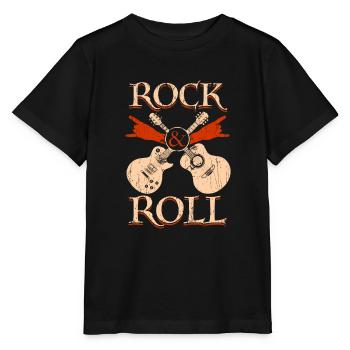 Rock and Roll Guitare acoustique Guitare e-guitare musiciens - T-shirt bio MINI CREATOR Stanley/Stella Enfant - noir - Devant - Mikhail (115cm)