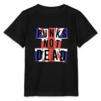 Punk Rock Saying Punks not dead Rock Music - Stanley/Stella MINI CREATOR Kids’ T-Shirt - black - Front - Mikhail (115cm)