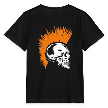 Rockmusik Punk Rock Totenkopf Skelett - Stanley/Stella Kinder T-Shirt MINI CREATOR  - Schwarz - Vorne - Mikhail (115cm)