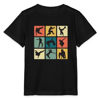 Vintage Breakdance Moves B-Boy Breakdancer - Stanley/Stella MINI CREATOR Kids’ T-Shirt - black - Front - Mikhail (115cm)