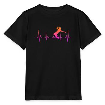 Breakdance Herzschlag Urban Dance Street Art - Stanley/Stella Kinder T-Shirt MINI CREATOR  - Schwarz - Vorne - Mikhail (115cm)