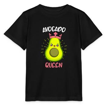 Avocado Queen Veganerin Vegetarierin Flexitarier - Stanley/Stella Kinder T-Shirt MINI CREATOR  - Schwarz - Vorne - Mikhail (115cm)