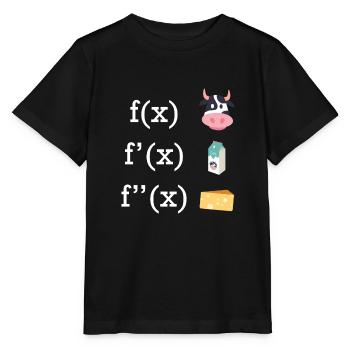 Calculus Cow Cheese Milk Math Teacher - Stanley/Stella MINI CREATOR Kids’ T-Shirt - black - Front - Mikhail (115cm)