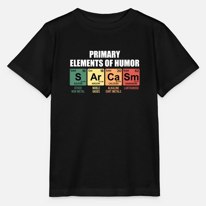 Primary Elements of humor symboles elements - T-shirt bio MINI CREATOR Stanley/Stella Enfant - noir