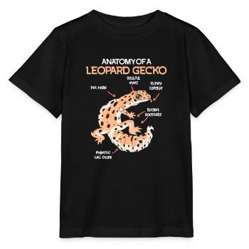Terrarium Anatomie d’un Gecko Lézard Léopard Gecko - T-shirt bio MINI CREATOR Stanley/Stella Enfant - noir - Devant - Mikhail (115cm)
