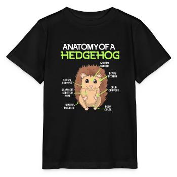 Anatomie d’un hérisson - T-shirt bio MINI CREATOR Stanley/Stella Enfant - noir - Devant - Mikhail (115cm)