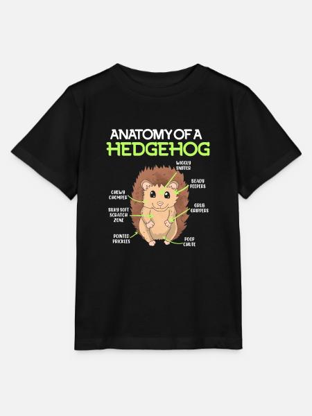 Anatomie eines Igel - Stanley/Stella Kinder T-Shirt MINI CREATOR - Schwarz