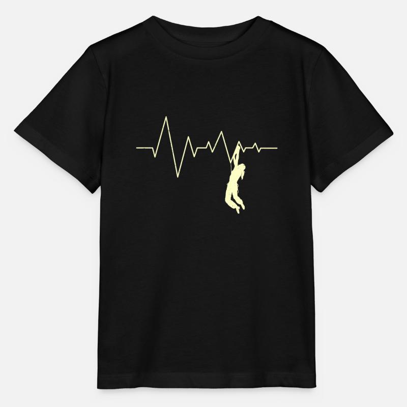 Kletter Boulder Herzschlag Herzfrequenz Klettern - Stanley/Stella Kinder T-Shirt MINI CREATOR  - Schwarz