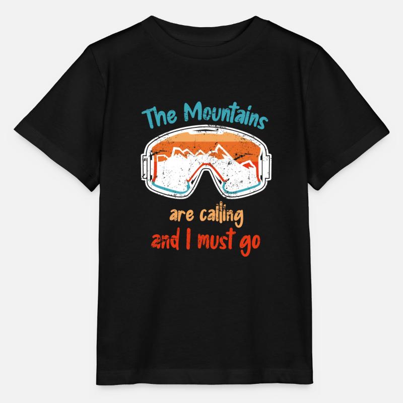 Die Berge rufen Skifahrer Skiurlaub - Stanley/Stella Kinder T-Shirt MINI CREATOR  - Schwarz