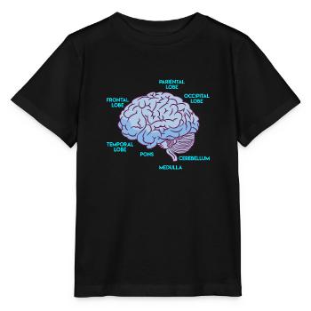 Anatomie d’un cerveau médecine étudiant - T-shirt bio MINI CREATOR Stanley/Stella Enfant - noir - Devant - Mikhail (115cm)