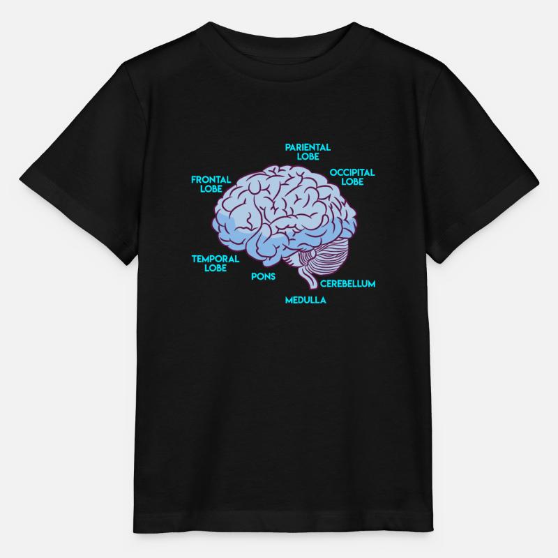 Anatomie d’un cerveau médecine étudiant - T-shirt bio MINI CREATOR Stanley/Stella Enfant - noir