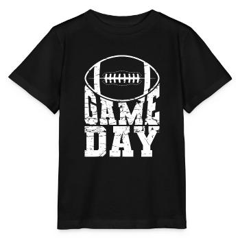 Football Game Day American Football - Stanley/Stella Kinder T-Shirt MINI CREATOR  - Schwarz - Vorne - Mikhail (115cm)