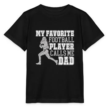 My Favotite Football Player calls me Dad Football - Stanley/Stella Kinder T-Shirt MINI CREATOR  - Schwarz - Vorne - Mikhail (115cm)