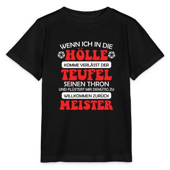 Teufel Satan Antichristen 666 Spruch - Stanley/Stella Kinder T-Shirt MINI CREATOR  - Schwarz - Vorne - Mikhail (115cm)
