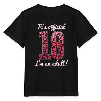 18 years birthday girl 18th birthday - Stanley/Stella MINI CREATOR Kids’ T-Shirt - black - Front - Mikhail (115cm)